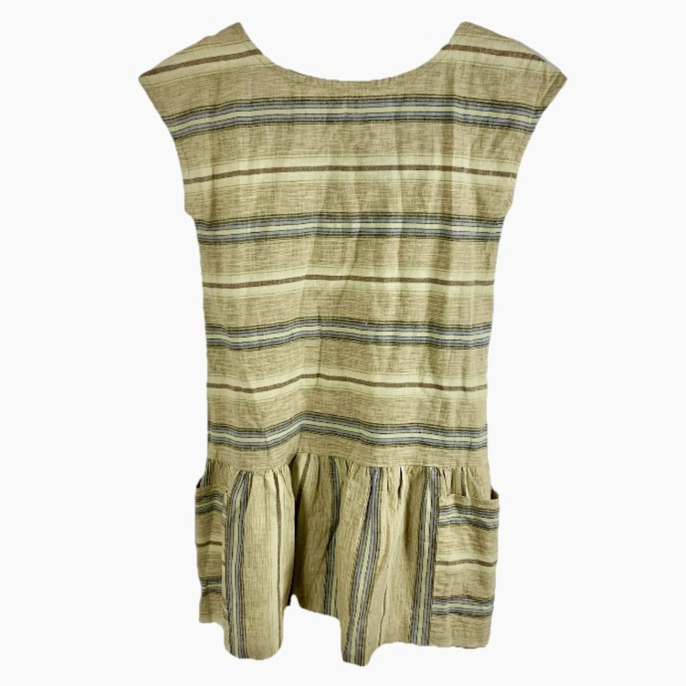 Patagonia Striped Dress Hemp & Organic Cotton Girls Sz M Summer‎ School Pockets